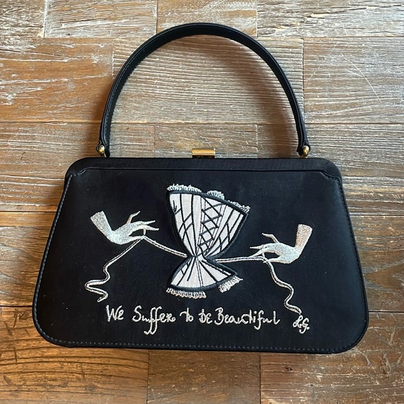 Lulu Guinness We Suffer To Be Beautiful Handbag🖤 - Picture 1 of 13
